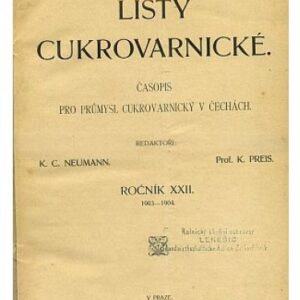 Listy cukrovarnické ročník XXII. 1903/1904