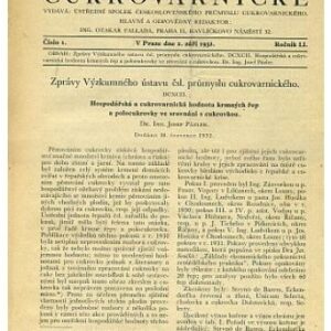 Listy cukrovarnické ročník LI. 1932/1933 + Zpravodaj