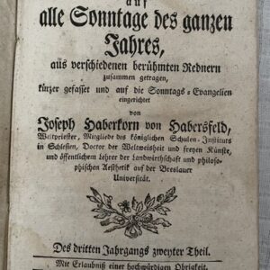 Predigten auf alle Sonntage des ganzen Jahres: Des dritten Jahrganges zweyter Theil