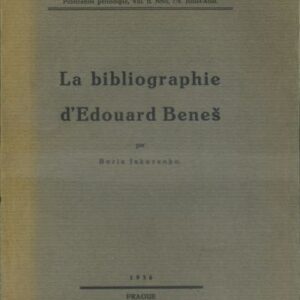 La bibliographie d'Edouard Beneš